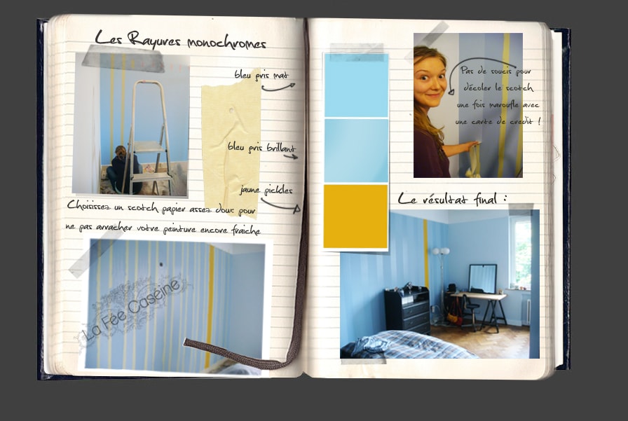 carnet de tendance rayures
