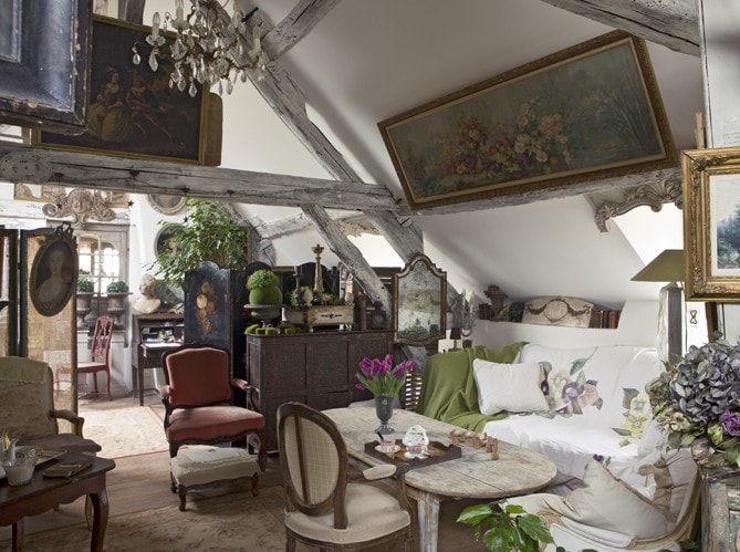 salon dans grenier