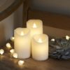 Set de 3 bougies leds en cire amande TENNA