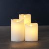 Set de 3 bougies leds en cire amande TENNA