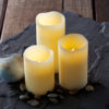 Set de 3 bougies leds en cire amande TENNA
