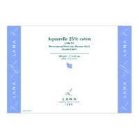 Bloc papier AQUARELLE grain fin 25% coton