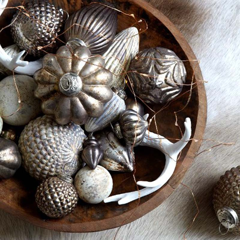 Decoration Noël TRISTAN or gris cône anneaux 7cm 2 Decoration Noël TRISTAN or gris cône anneaux 7cm