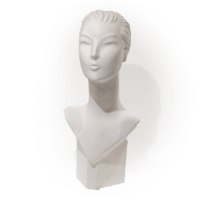 Plâtre buste femme art déco