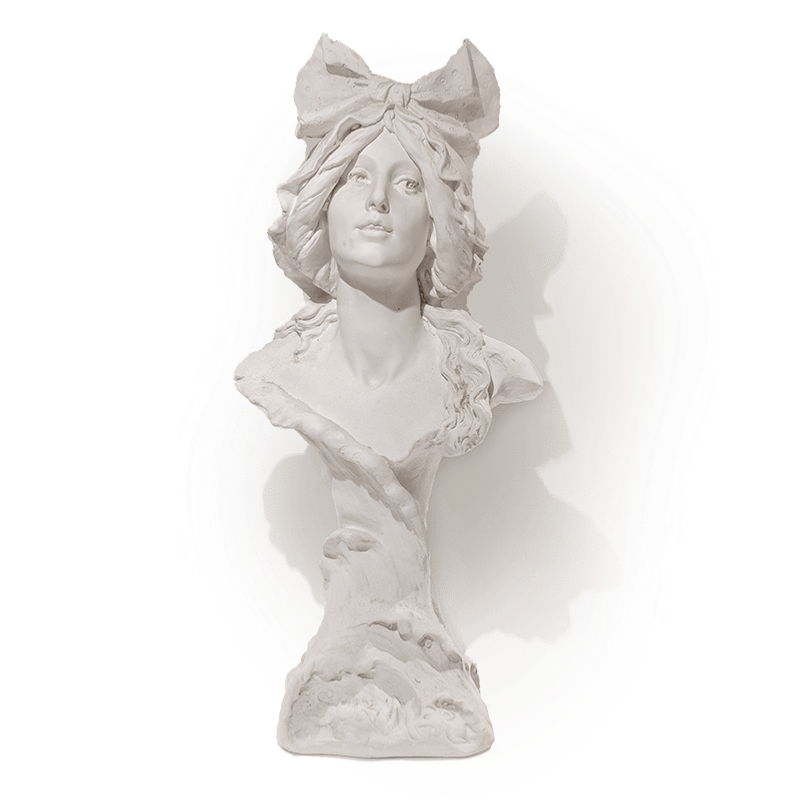 Plâtre buste femme "Sur mer"