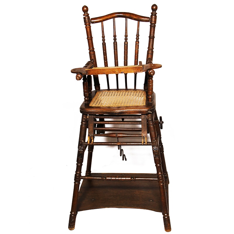 chaise-haute-enfant-relookig-la-fee-caseine-min Chaise haute 1900 pour enfant, entièrement patinée à la main par La Fée Caséine