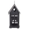 Maison photophore en fer 16cm 1 Maison photophore en fer 16cm