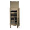meuble-hifi-relooking-artichaud-la-fee-caseine-min intérieur d'un meuble hifi entièrement peinte et patiné à la main par La Fée Caséine