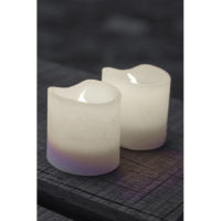 2 bougies Led en cire blanche TENNA