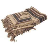 Plaid rayé coton beige