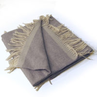 Plaid laine cashmere gris clair