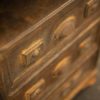 relooking d'une table d'appoint avec la technique de la fausse rouille. Pièce unique de La Fée Caséine peinte avec la Chalk Paint Annie Sloan