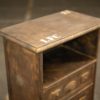 relooking d'une table d'appoint avec la technique de la fausse rouille. Pièce unique de La Fée Caséine peinte avec la Chalk Paint Annie Sloan
