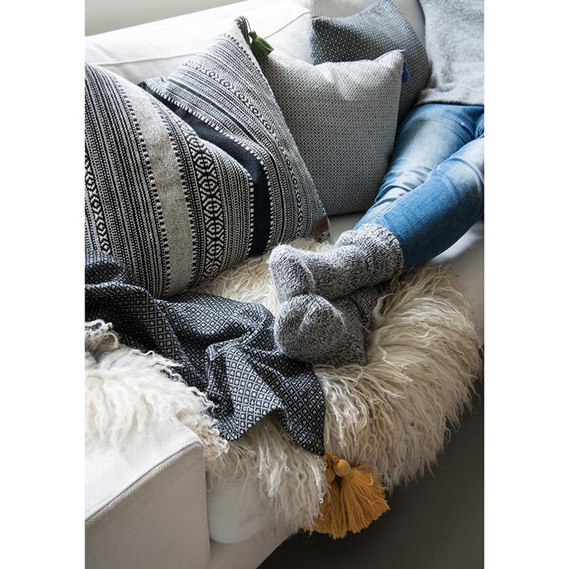 Housse de coussin à motifs gris GUSTAV 3 Housse de coussin à motifs gris GUSTAV