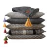 Housse de coussin losanges bleu gris GUSTAV