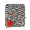 Housse de coussin losanges bleu gris GUSTAV