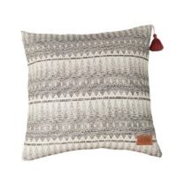 Housse de coussin à motifs gris GUSTAV