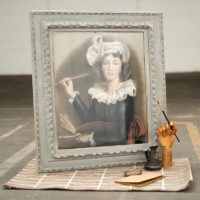 Cadre renaissance relooké par La Fée Caséine avec la peinture décoration Chalk Paint d'Annie Sloan