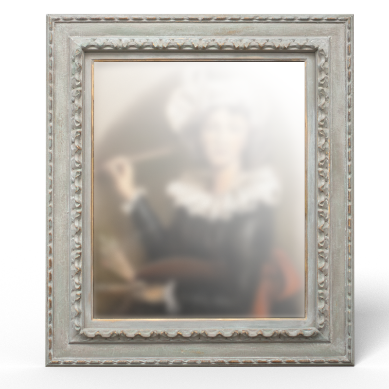 Cadre renaissance relooké par La Fée Caséine avec la peinture décoration Chalk Paint d'Annie Sloan