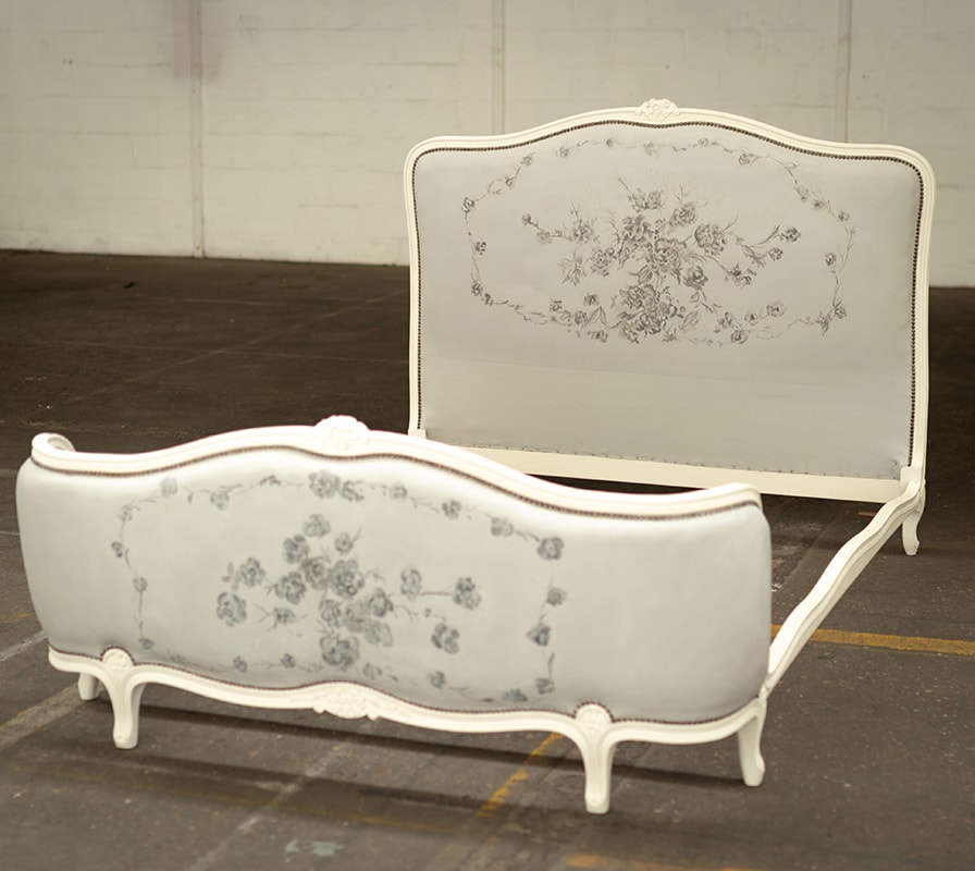 lit corbeille relooké par La Fée Caséine avec la Chalk Paint Annie Sloan