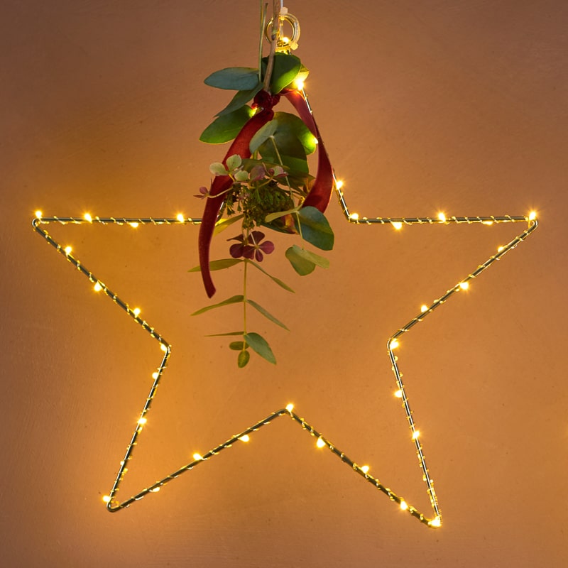 Etoile lumineuse suspension Liva Star Gold Etoile suspension Liva Star composition La Fée Caséine