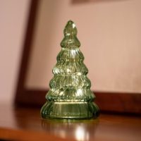 sapin en verre vert lumineux