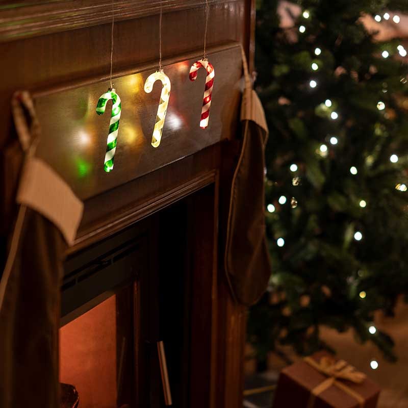 sucre-d-orge-lumineux-verte-rouge-noel-min 3 sucres d'orges en verre lumineux vert, rouge et blanc