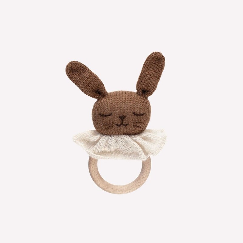 anneau-dentition-lapin-noisette-laine anneau de dentition nourrisson lapin