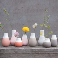 mini vases pastels