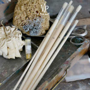 6 petites brosses plates