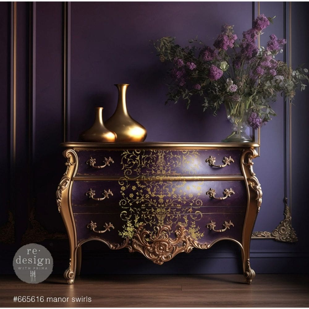 manor-swirls-transfert-doré-gold-foil-kacha-min detail transfert dore manor swirles kacha