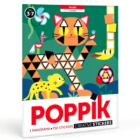 Poster géant pour enfants avec stickers sur le thème de la jungle - Activité ludique et éducative
