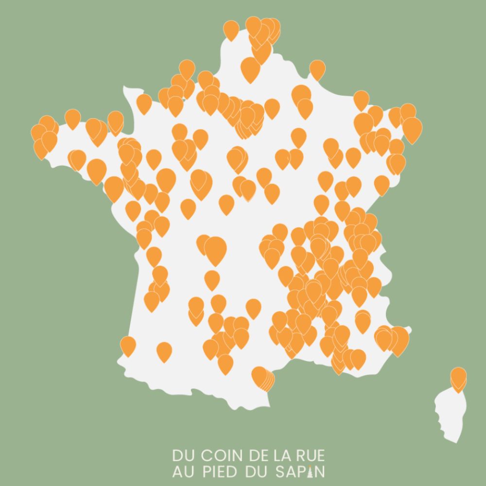 Carte de france des commerçants indépendants partenaire d'Ethikdo