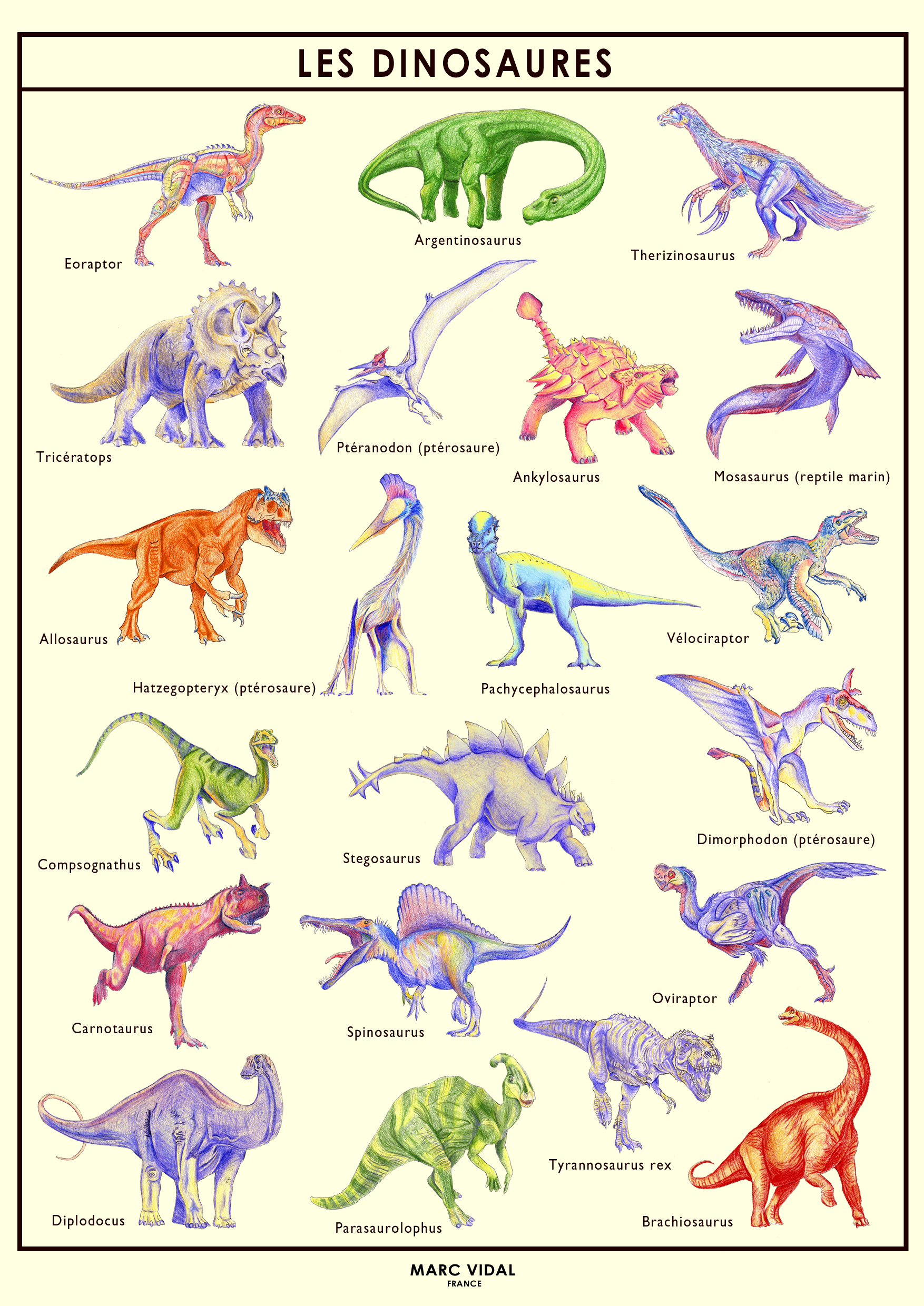 affiche dinosaures